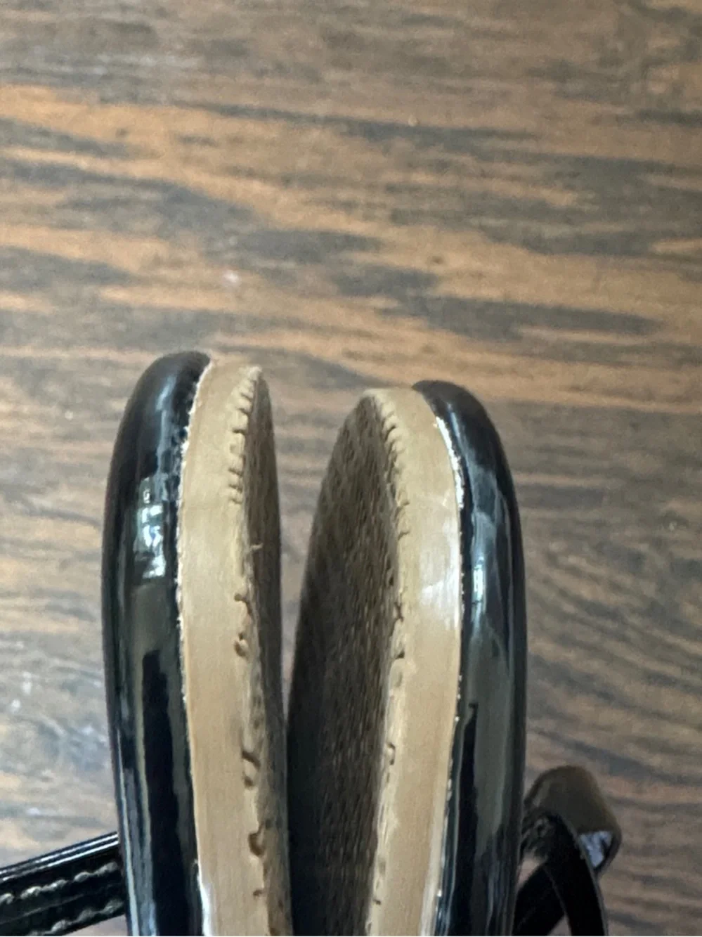 TKEES Black Gloss Patent Thong Sandals